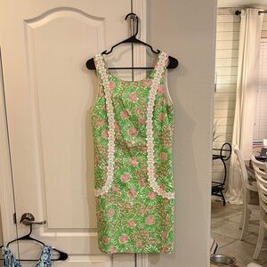 Lilly Pulitzer Green and Pink Floral Dress